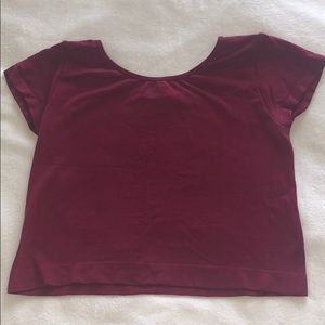Prime Cut Maroon Crop Top